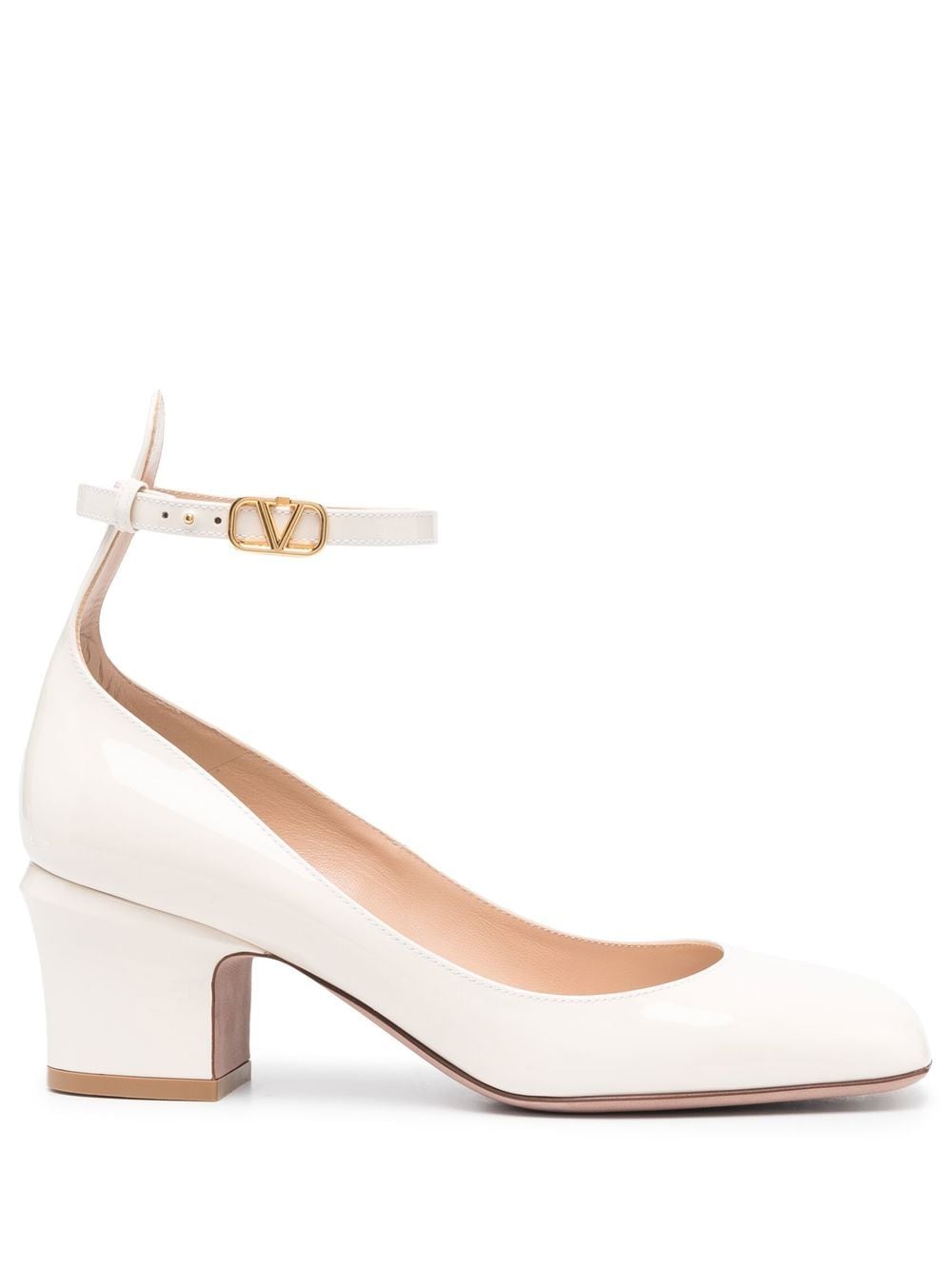 Valentino Garavani Tan-Go 60mm patent-leather pumps - Neutrals von Valentino Garavani