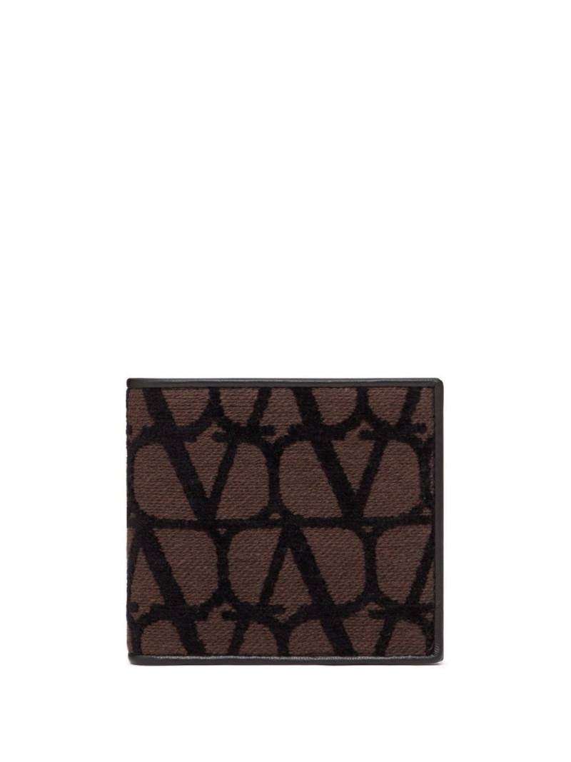 Valentino Garavani Toile Iconographe bi-fold wallet - Brown von Valentino Garavani