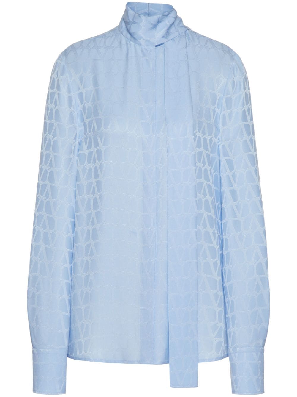 Valentino Garavani Toile Iconographe silk jacquard blouse - Blue von Valentino Garavani