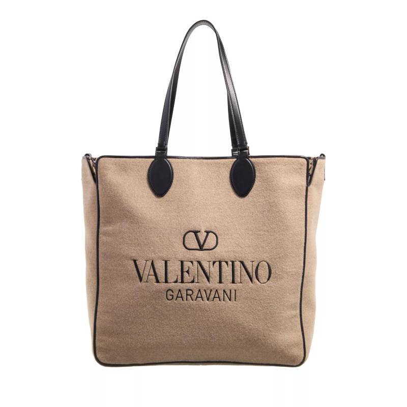Valentino Garavani Schultertasche - Big Tote Bag With Logo - Gr. unisize - in Beige - für Damen von Valentino Garavani