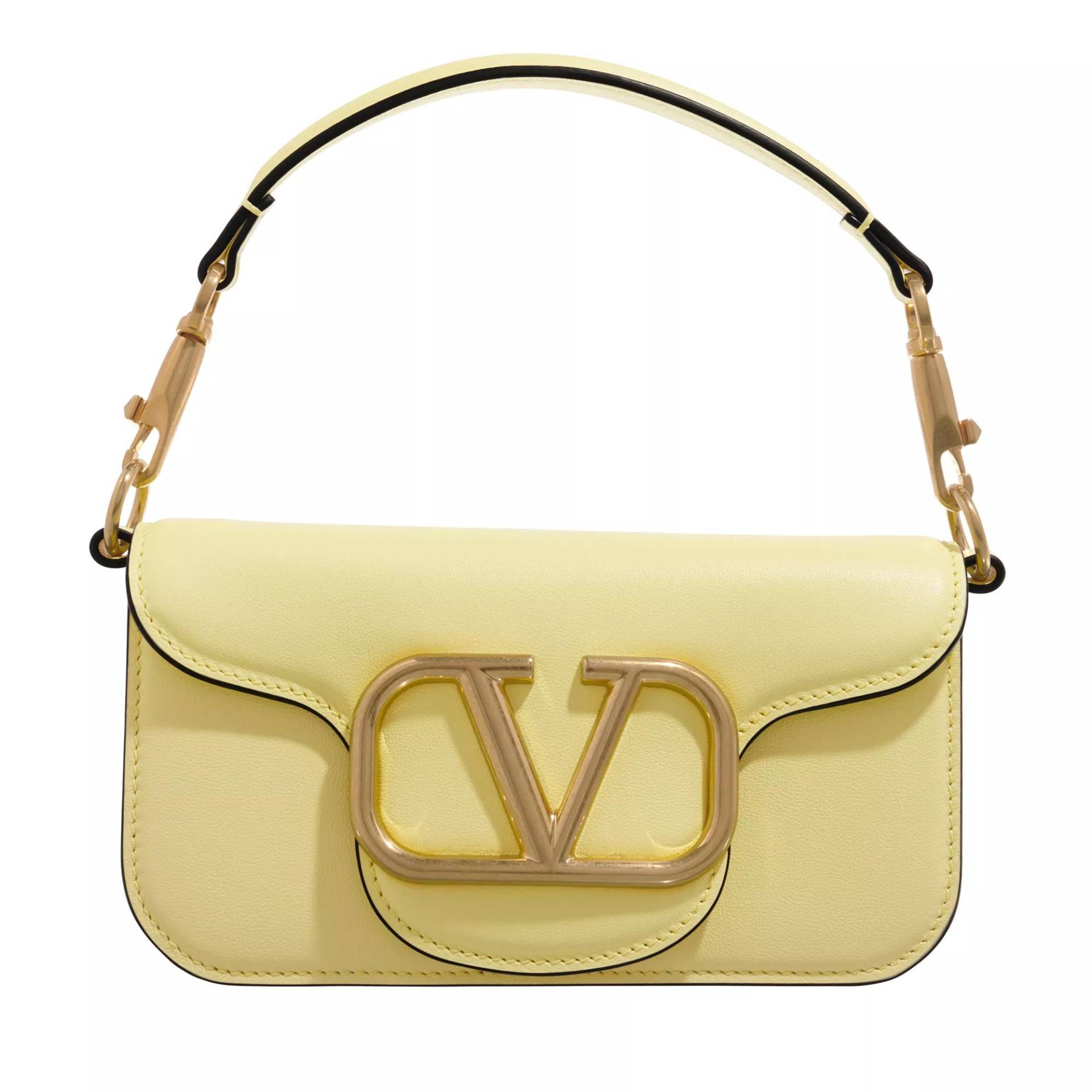 Valentino Garavani Umhängetasche - Locò Shoulder Bag Leather - Gr. unisize - in Gelb - für Damen von Valentino Garavani