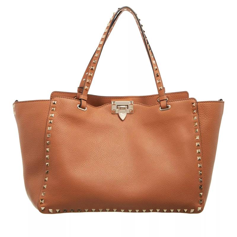 Valentino Garavani Umhängetasche - Medium Tote Rockstud - Gr. unisize - in Cognacbraun - für Damen von Valentino Garavani