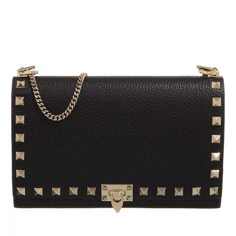 Valentino Garavani Schultertasche - Mini Bag Rockstud Platinum Studs - Gr. unisize - in Schwarz - für Damen von Valentino Garavani