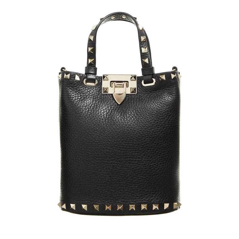 Valentino Garavani Schultertasche - Rockstud Mini Tote - Gr. unisize - in Schwarz - für Damen von Valentino Garavani