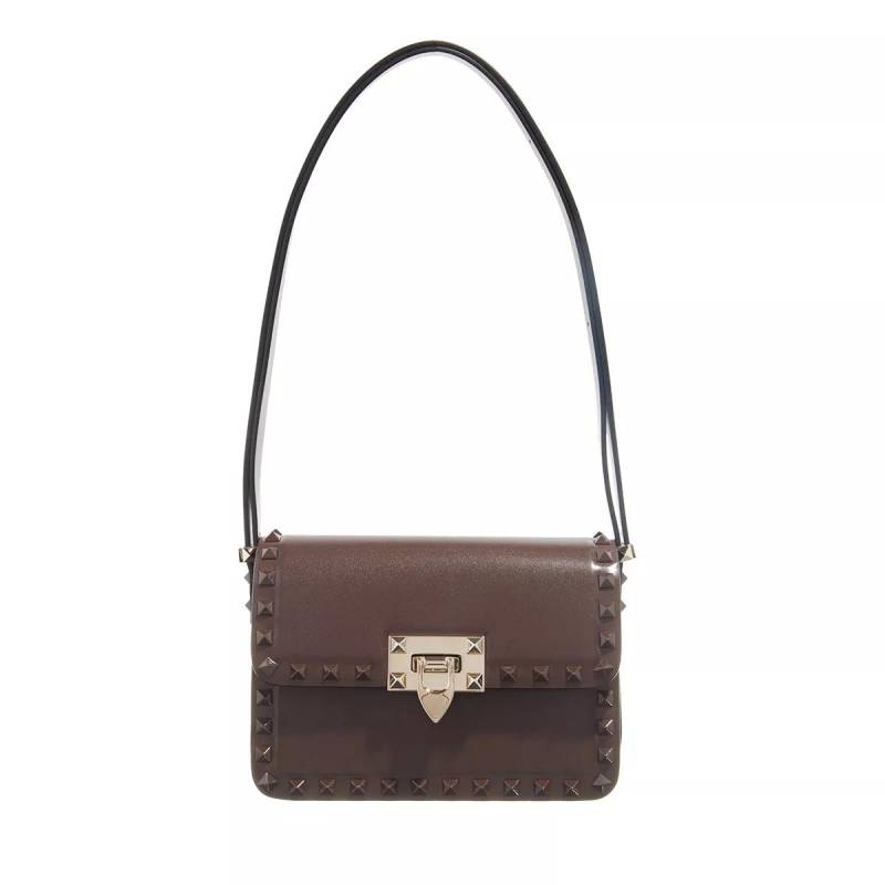 Valentino Garavani Umhängetasche - Small Rockstud23 Shoulder Bag - Gr. unisize - in Braun - für Damen von Valentino Garavani