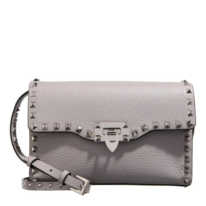 Valentino Garavani Schultertasche - Small Shoulder Bag Rockstud - Gr. unisize - in Grau - für Damen von Valentino Garavani
