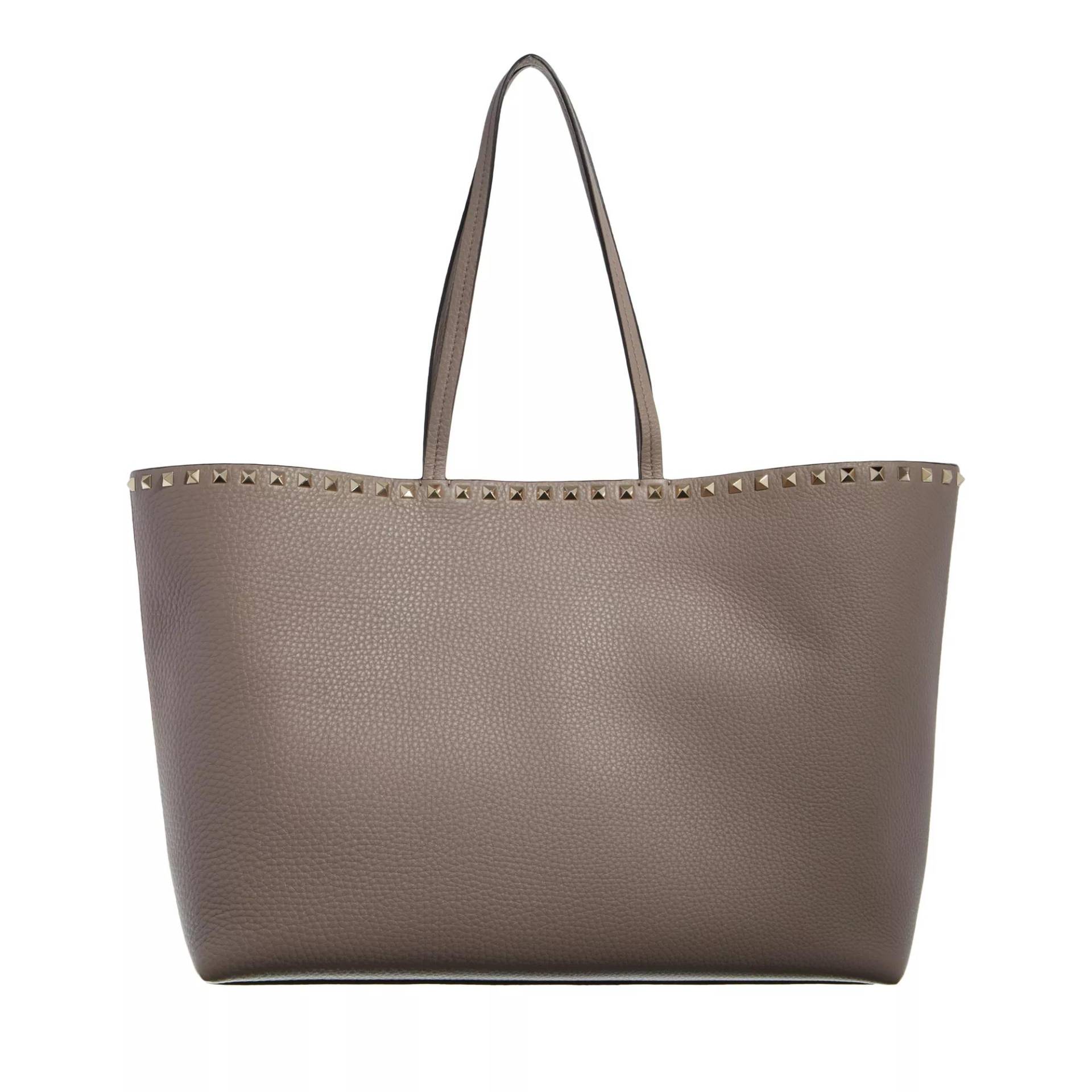 Valentino Garavani Umhängetasche - Tote Bag Rockstud - Gr. unisize - in Taupe - für Damen von Valentino Garavani