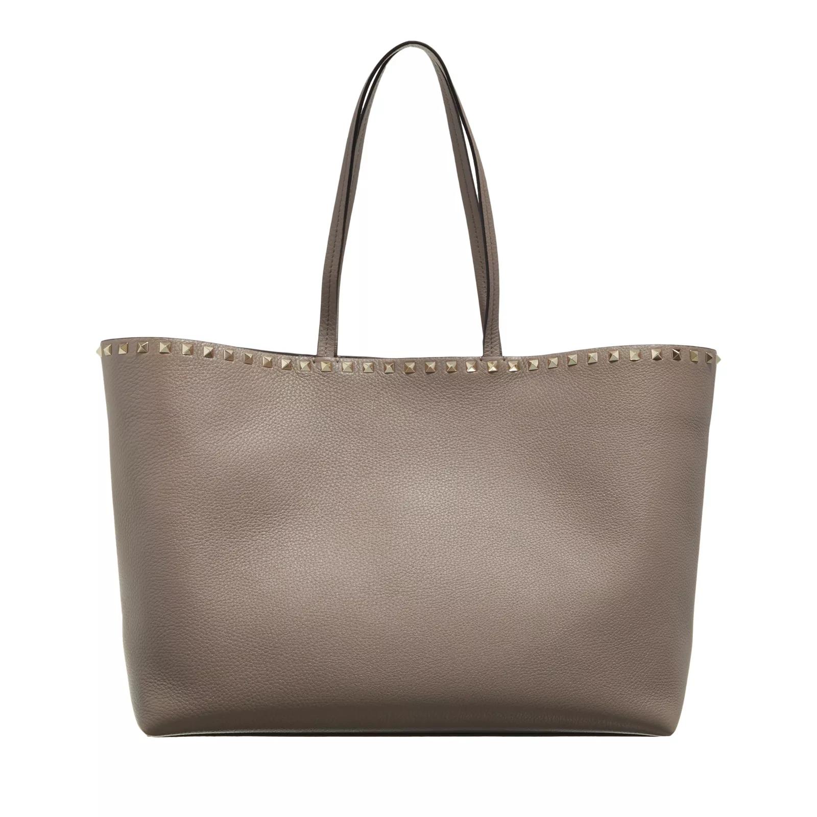 Valentino Garavani Umhängetasche - Tote Rockstud - Gr. unisize - in Taupe - für Damen von Valentino Garavani