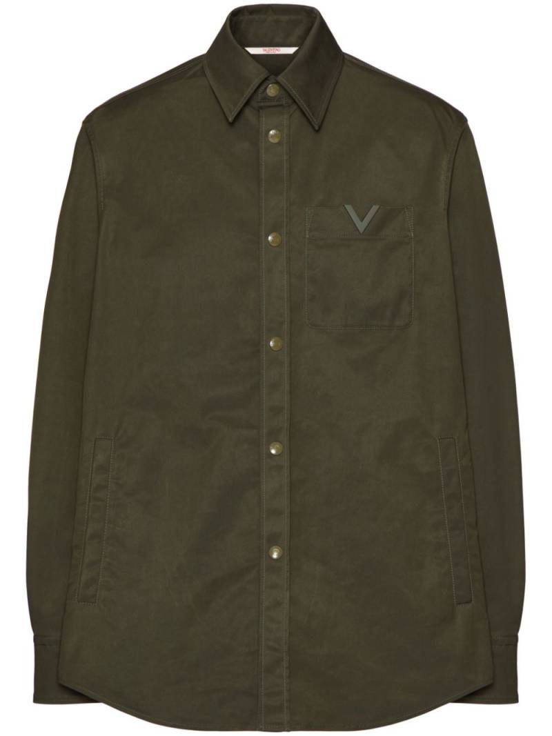 Valentino Garavani V-detail shirt jacket - Green von Valentino Garavani