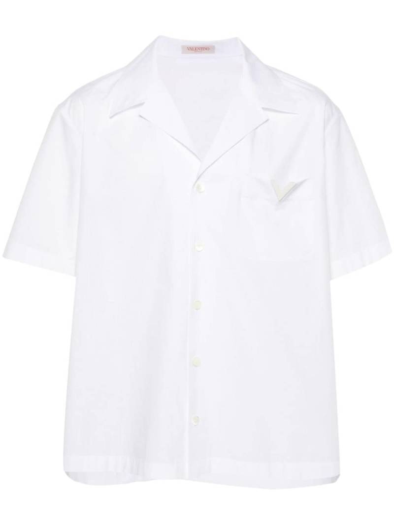 Valentino Garavani V-logo cotton shirt - White von Valentino Garavani