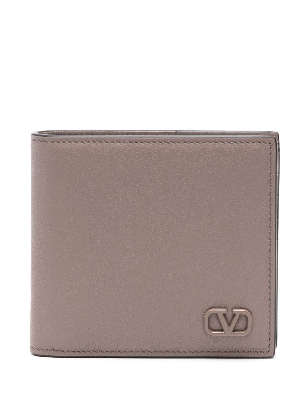 Valentino Garavani V-logo leather wallet - Neutrals von Valentino Garavani