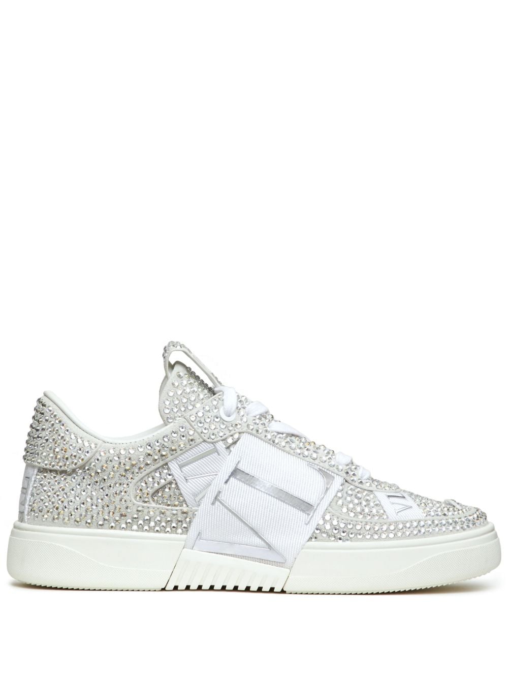 Valentino Garavani VL7N crystal-embellished low-top sneakers - Silver von Valentino Garavani