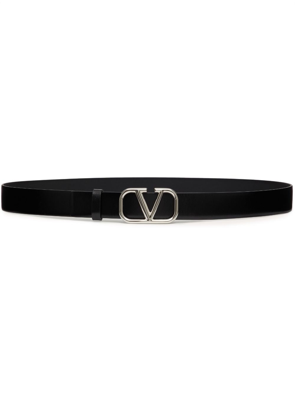 Valentino Garavani VLogo Signature leather belt - Black von Valentino Garavani