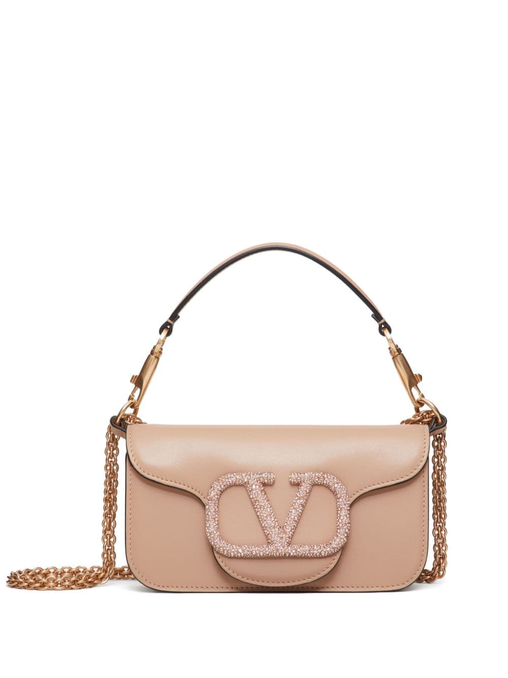 Valentino Garavani small Locò embellished shoulder bag - Pink von Valentino Garavani