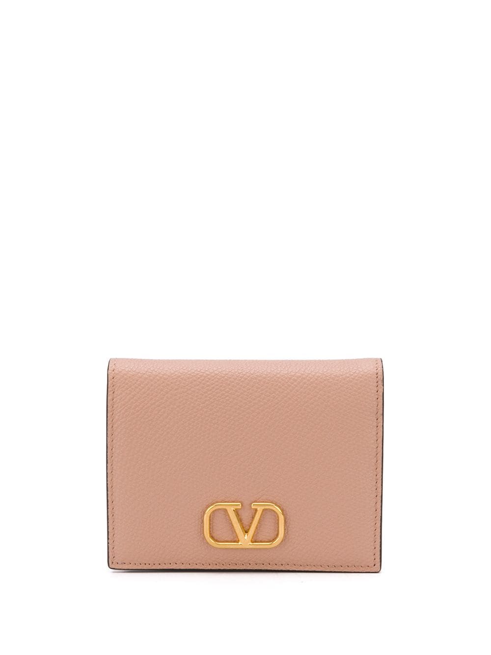 Valentino Garavani VLogo Signature compact leather wallet - Neutrals von Valentino Garavani
