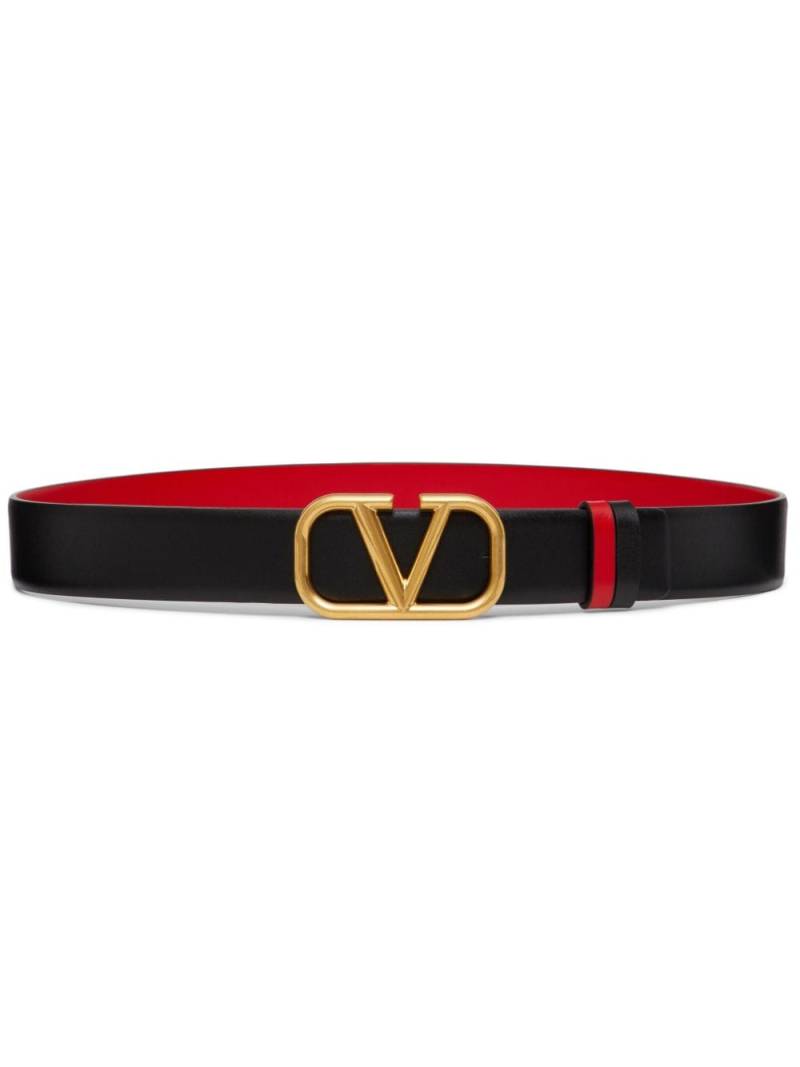 Valentino Garavani VLogo Signature reversible belt - Black von Valentino Garavani