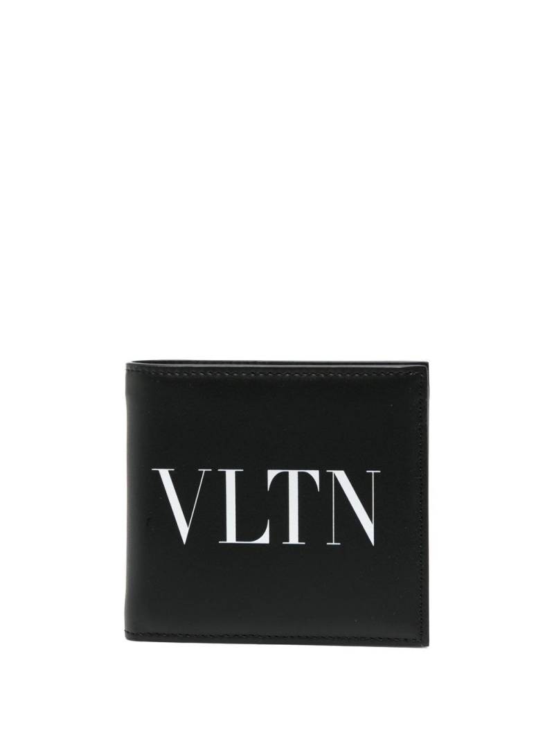 Valentino Garavani VLTN leather bifold wallet - Black von Valentino Garavani