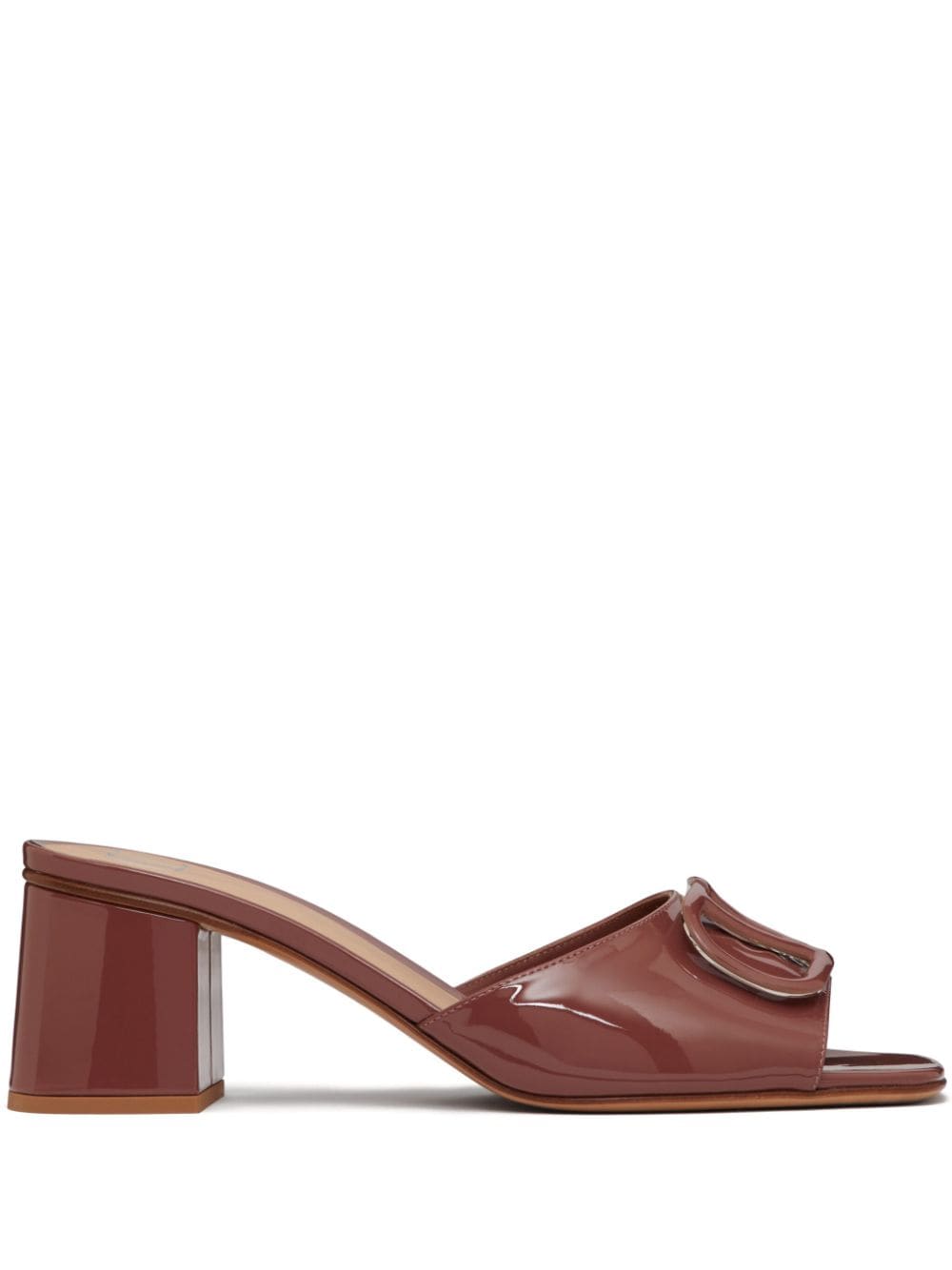 Valentino Garavani VLogo Signature 60mm patent sandals - Brown von Valentino Garavani