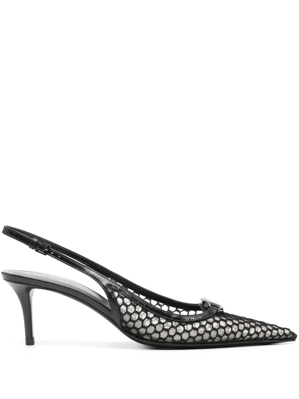 Valentino Garavani VLogo Signature 75mm slingback pumps - Black von Valentino Garavani