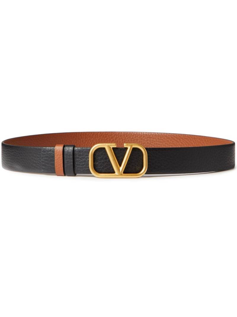 Valentino Garavani VLogo Signature 30mm reversible belt - Black von Valentino Garavani