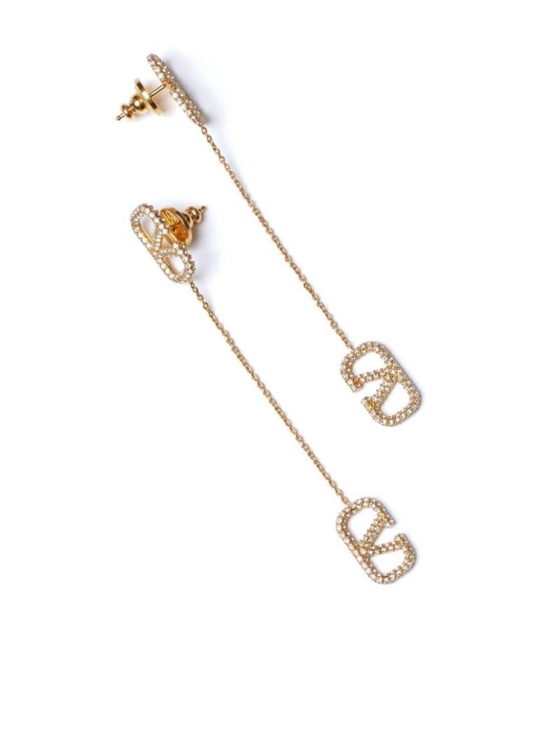 Valentino Garavani VLogo Signature drop earrings - Gold von Valentino Garavani