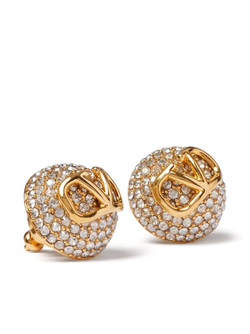 Valentino Garavani VLogo Signature crystal-embellished earrings - Gold von Valentino Garavani