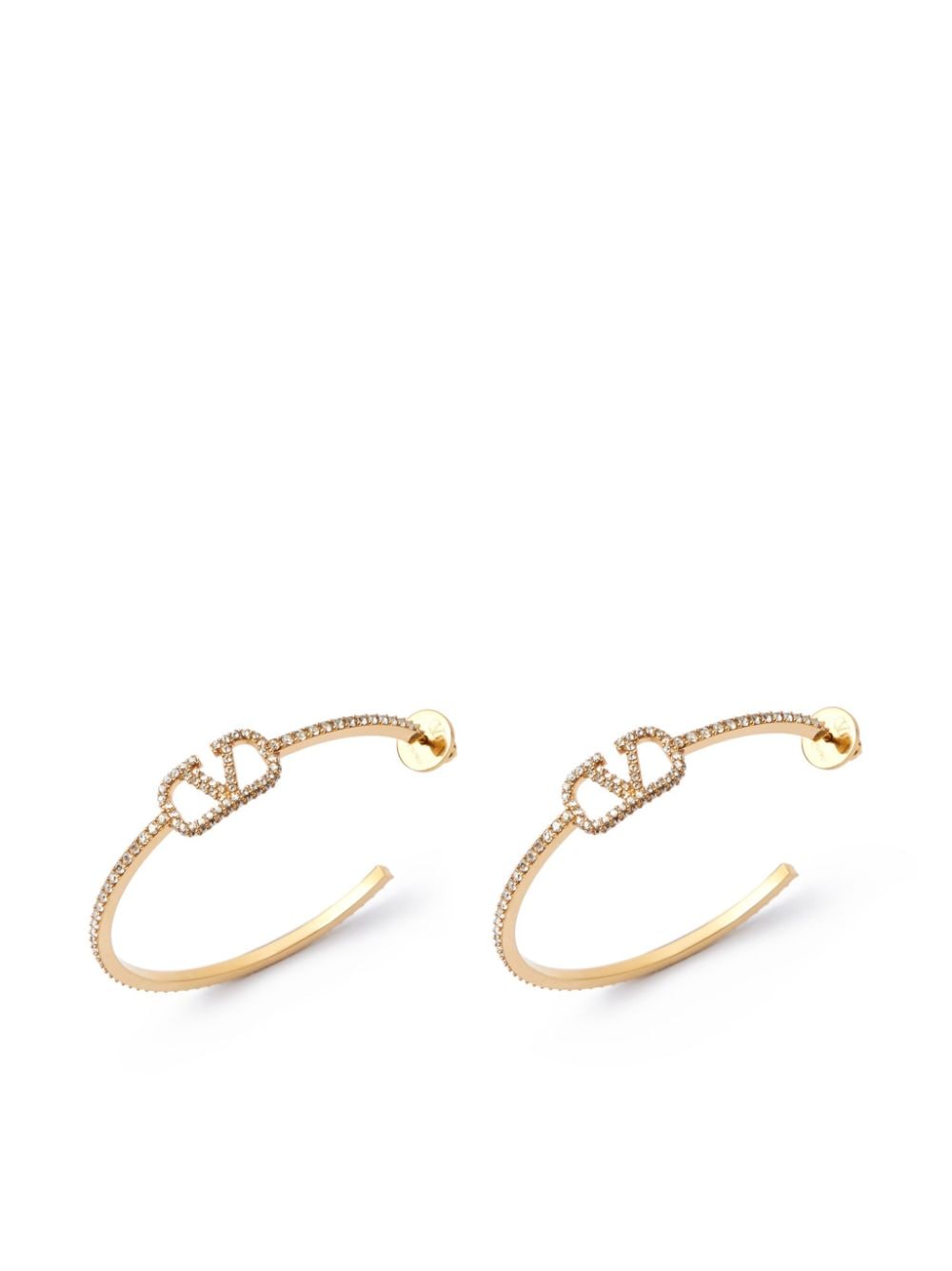 Valentino Garavani VLogo Signature crystal hoop earrings - Gold von Valentino Garavani