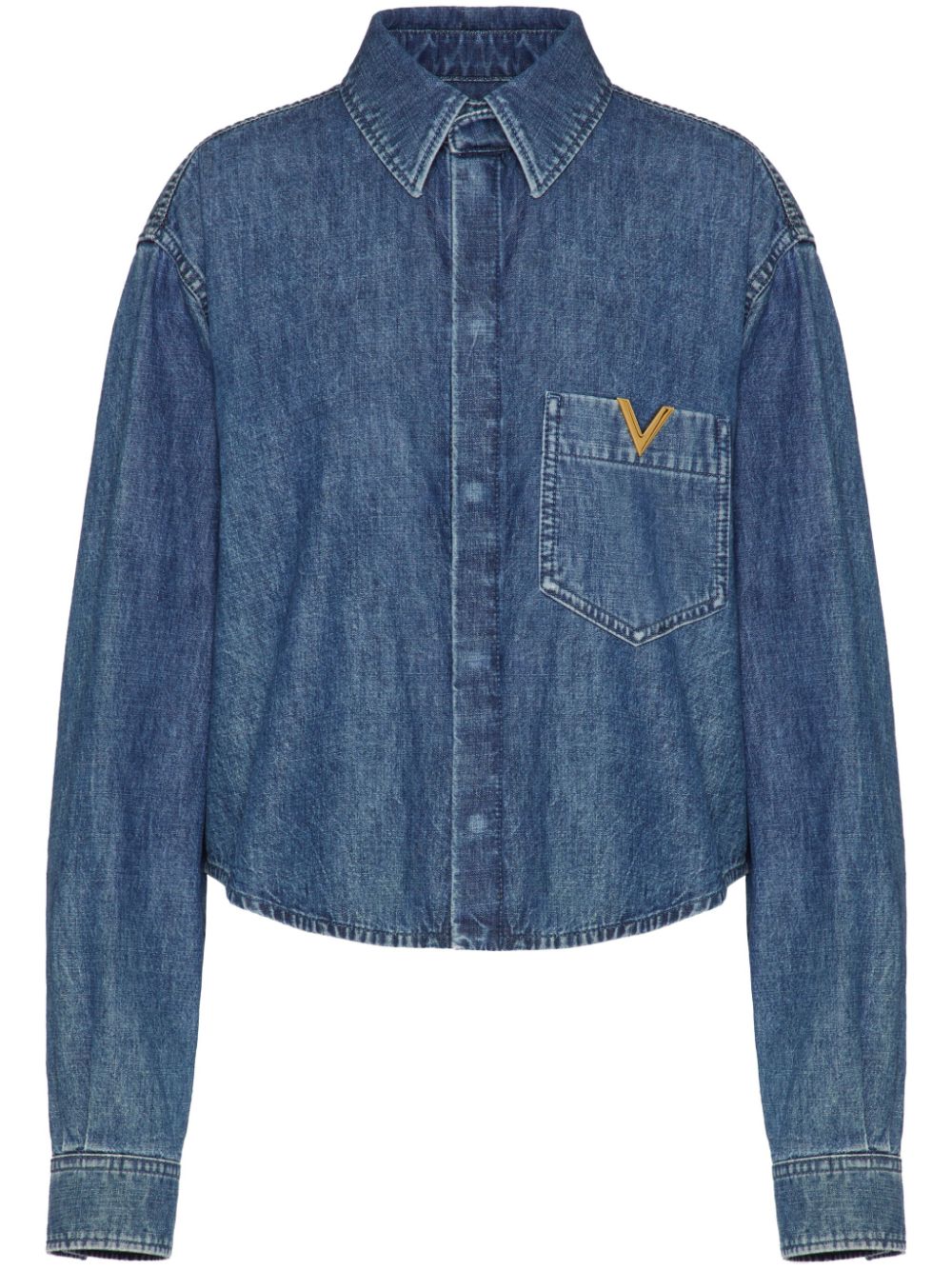 Valentino Garavani VGold chambray denim shirt - Blue von Valentino Garavani