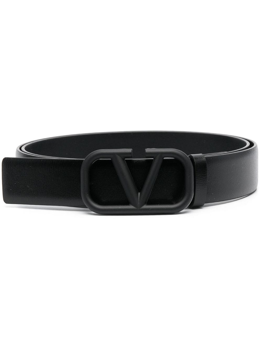 Valentino Garavani VLogo Signature leather belt - Black von Valentino Garavani