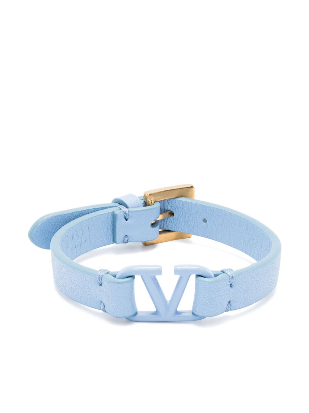 Valentino Garavani VLogo Signature leather bracelet - Blue von Valentino Garavani