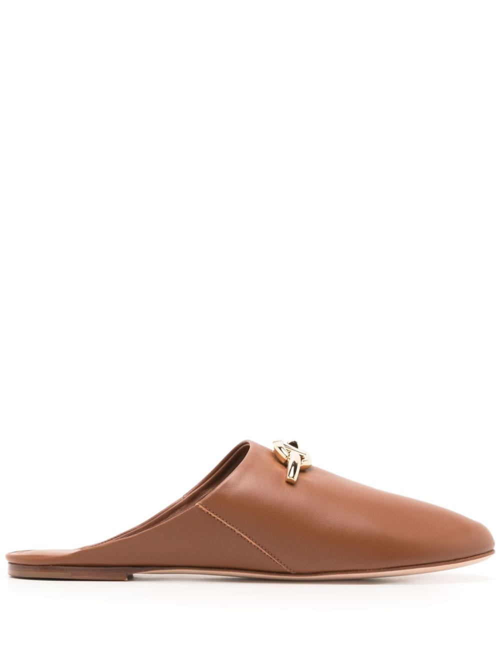 Valentino Garavani VLogo Signature leather mules - Brown von Valentino Garavani