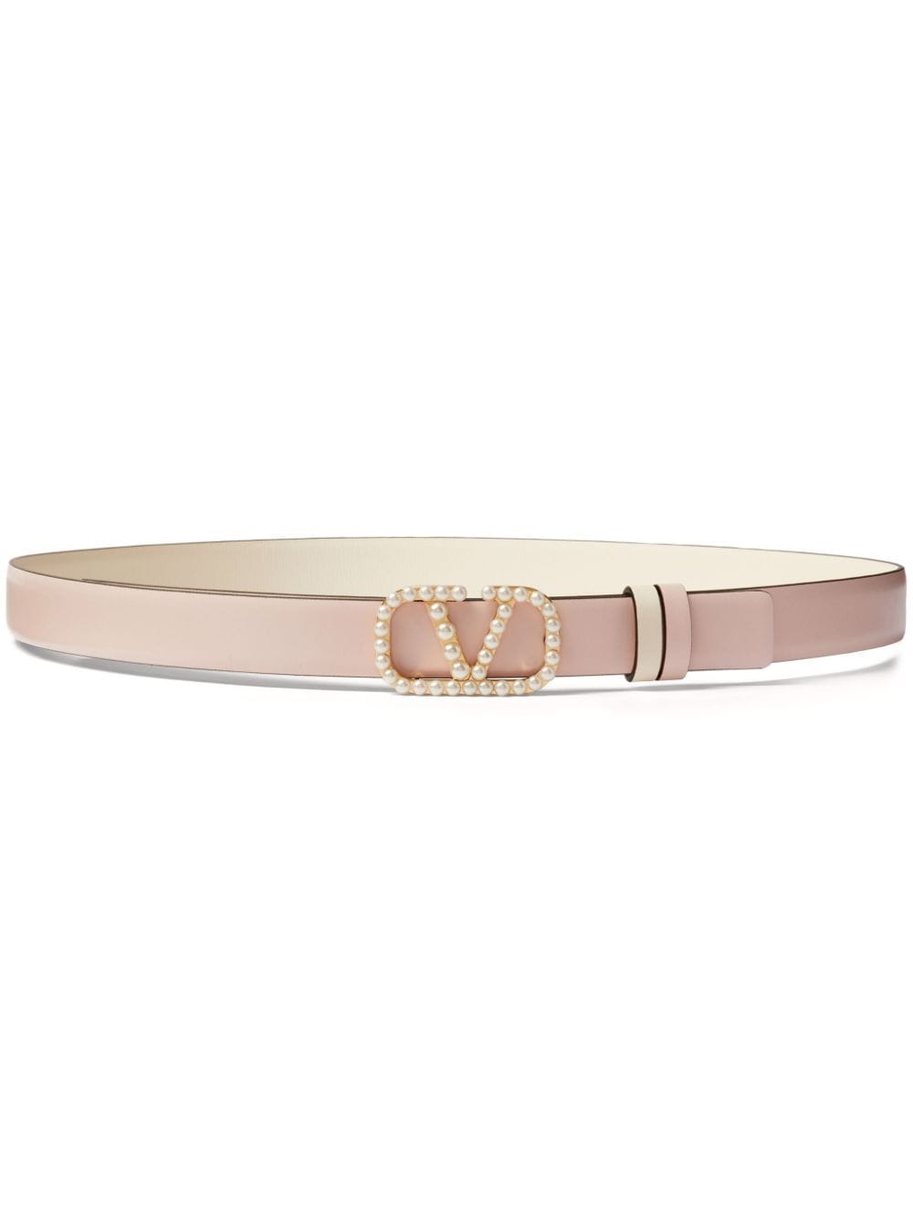 Valentino Garavani VLogo Signature reversible leather belt - Pink von Valentino Garavani