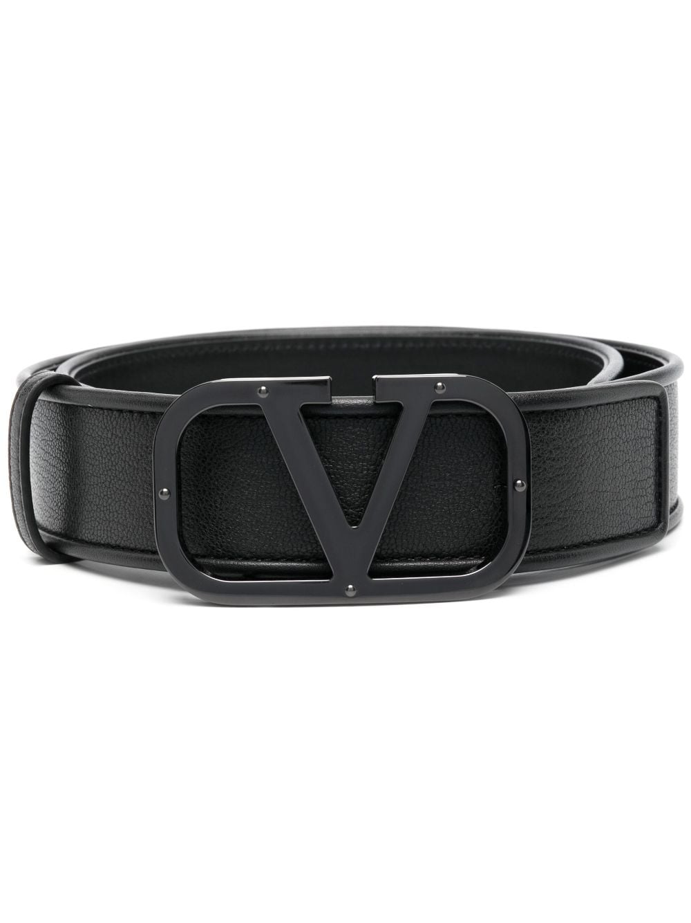 Valentino Garavani VLogo Type buckled belt - Black von Valentino Garavani