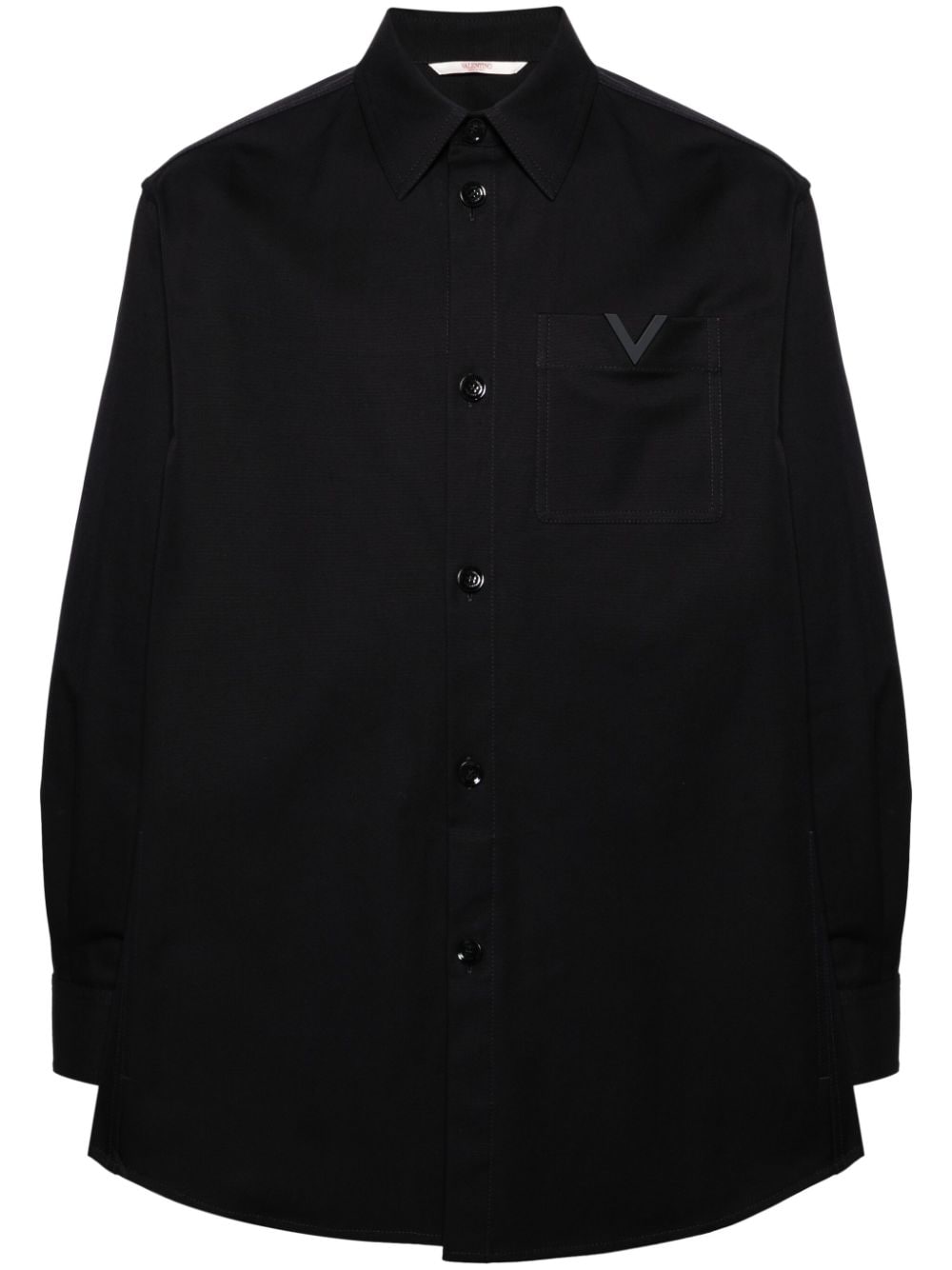 Valentino Garavani VLogo canvas shirt - Blue von Valentino Garavani