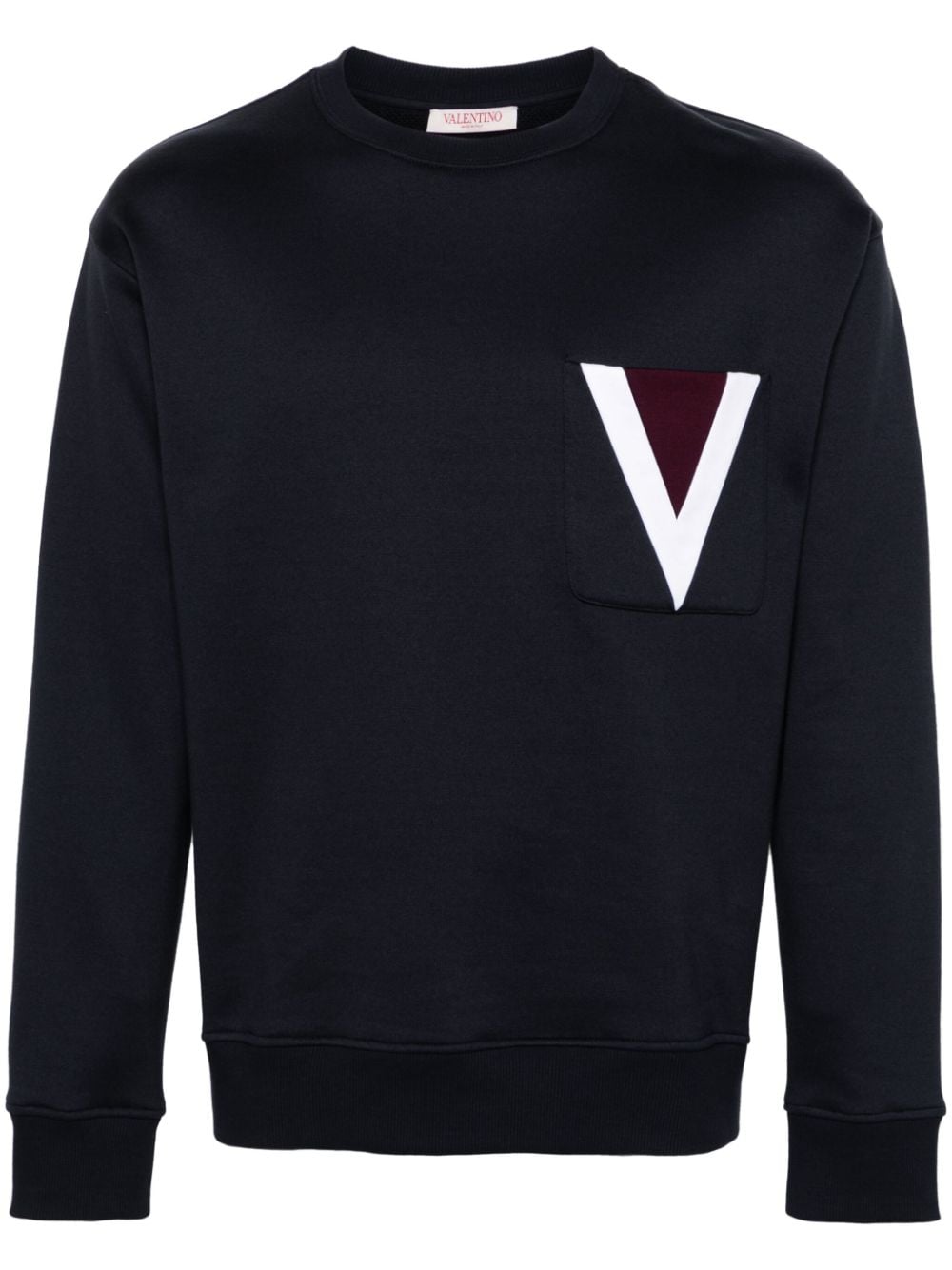 Valentino Garavani VLogo cotton blend sweatshirt - Blue von Valentino Garavani