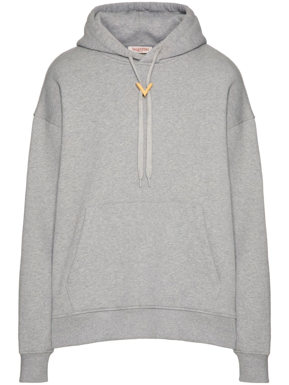 Valentino Garavani VLogo cotton hoodie - Grey von Valentino Garavani