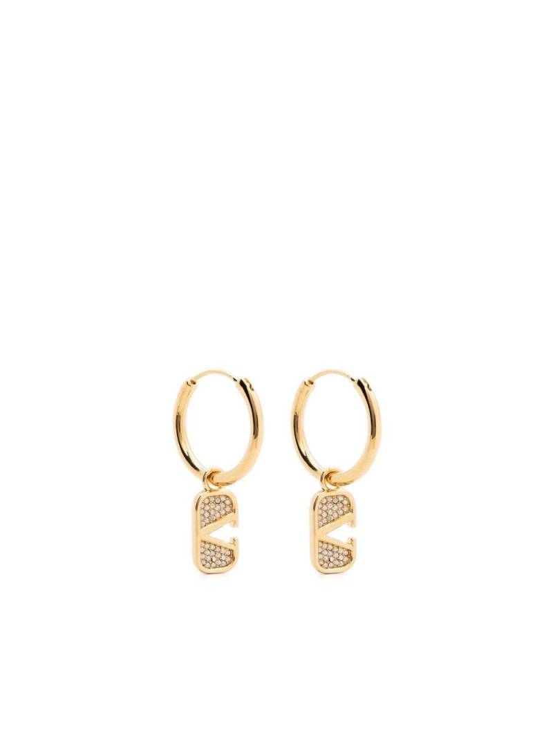 Valentino Garavani VLogo crystal-embellished earrings - Gold von Valentino Garavani