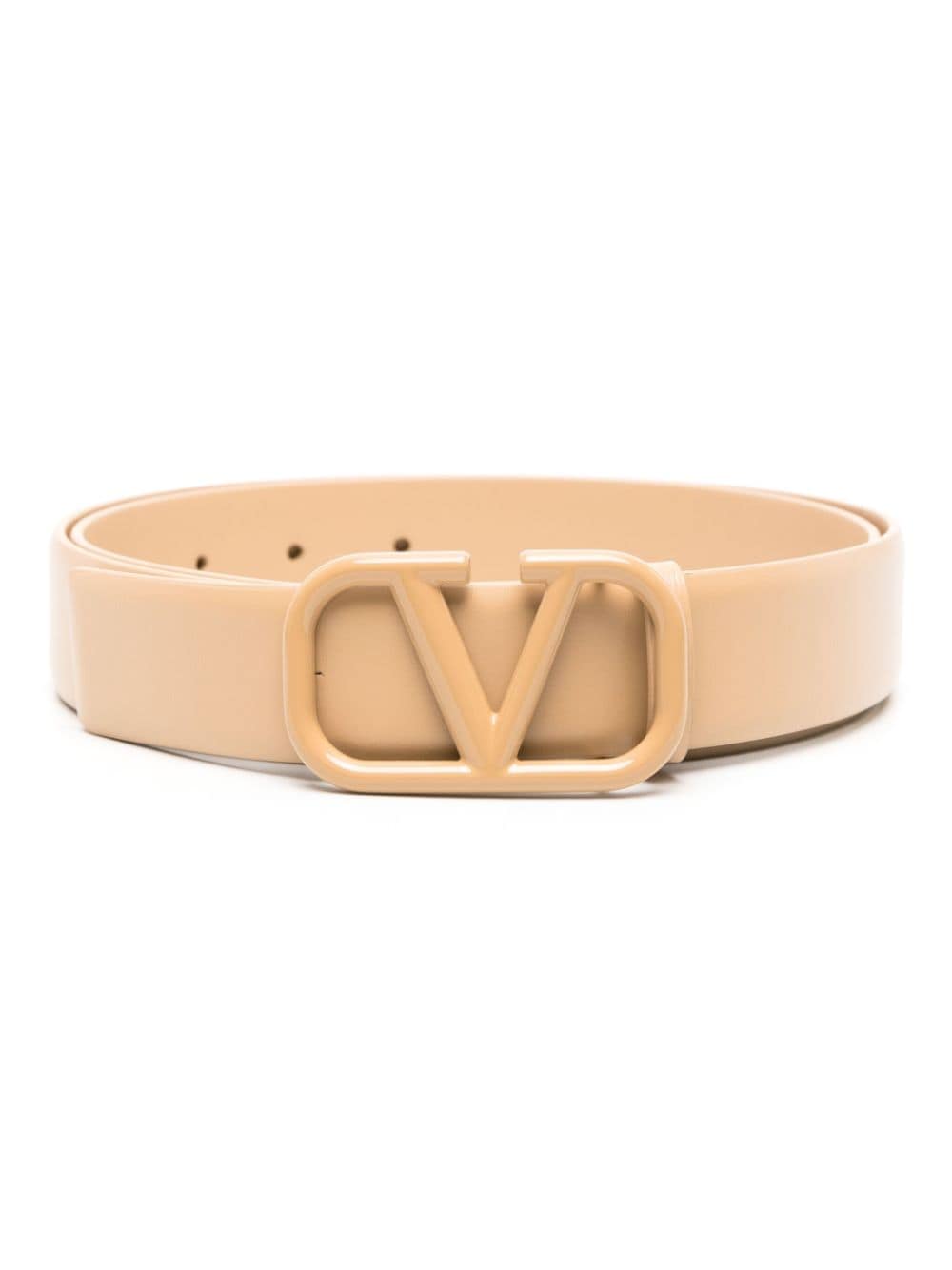 Valentino Garavani VLogo leather belt - Neutrals von Valentino Garavani
