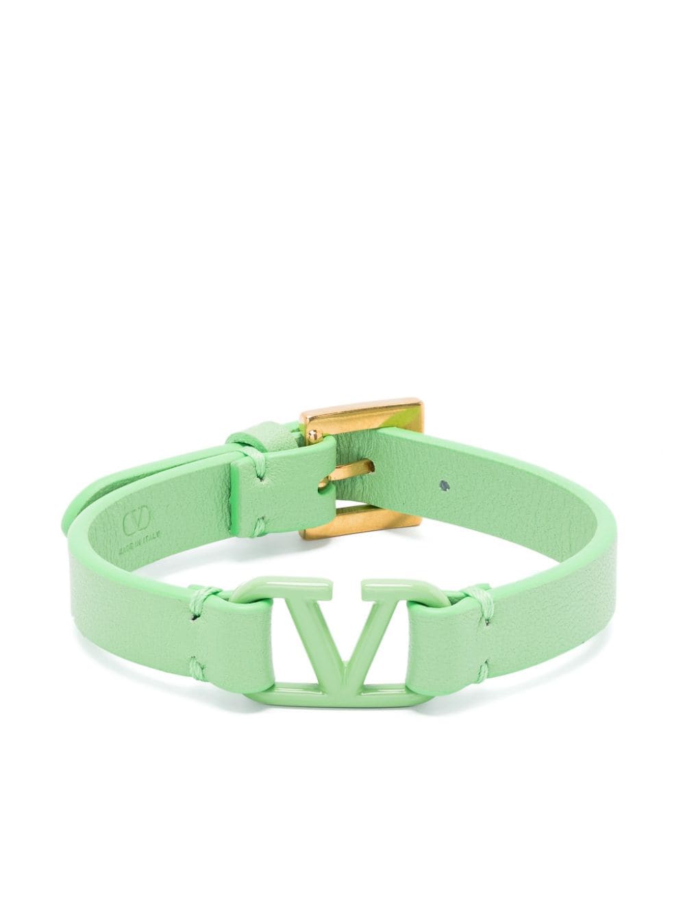 Valentino Garavani VLogo leather bracelet - Green von Valentino Garavani