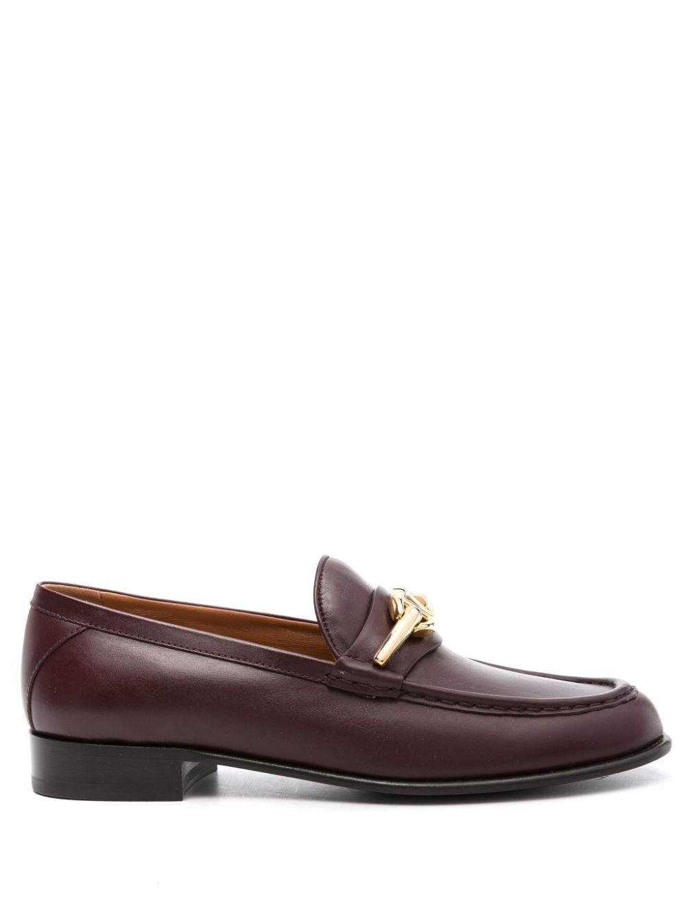 Valentino Garavani VLogo Moon leather loafers - Red von Valentino Garavani