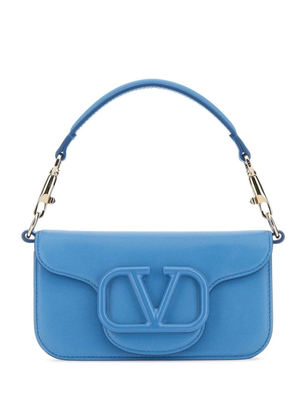 Valentino Garavani Locò leather shoulder bag - Blue von Valentino Garavani