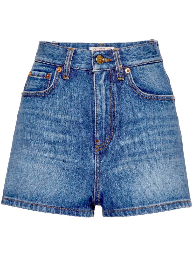 Valentino Garavani VGold denim shorts - Blue von Valentino Garavani