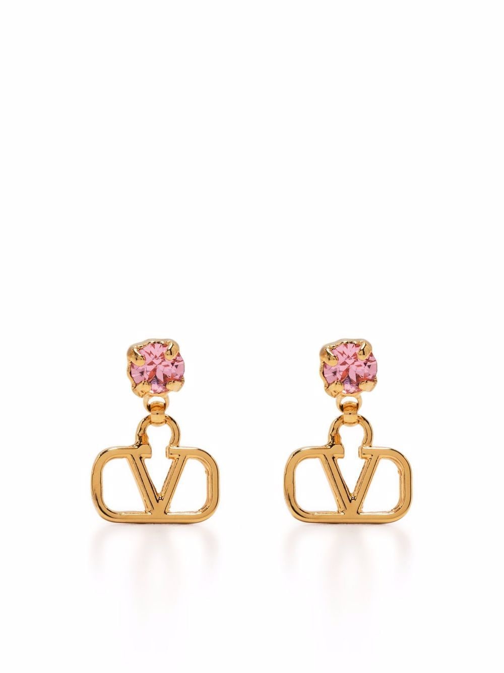 Valentino Garavani VLogo Signature crystal-embellished earrings - Gold von Valentino Garavani