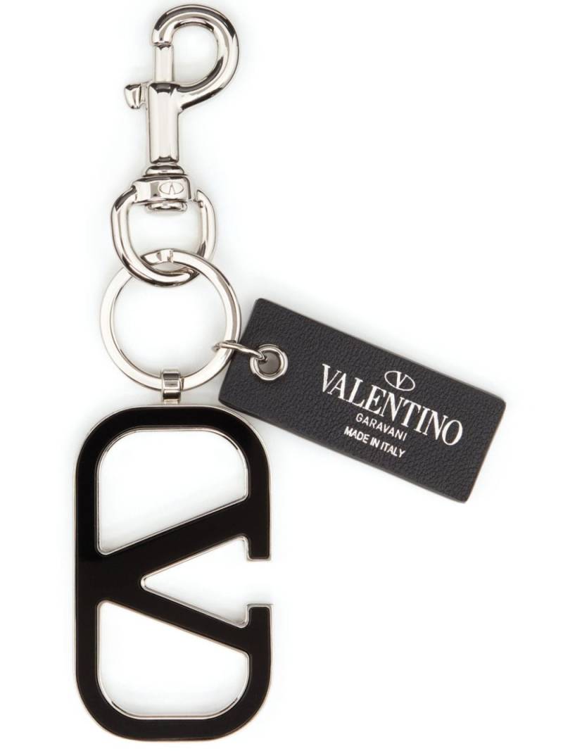 Valentino Garavani VLogo Signature keyring - Black von Valentino Garavani