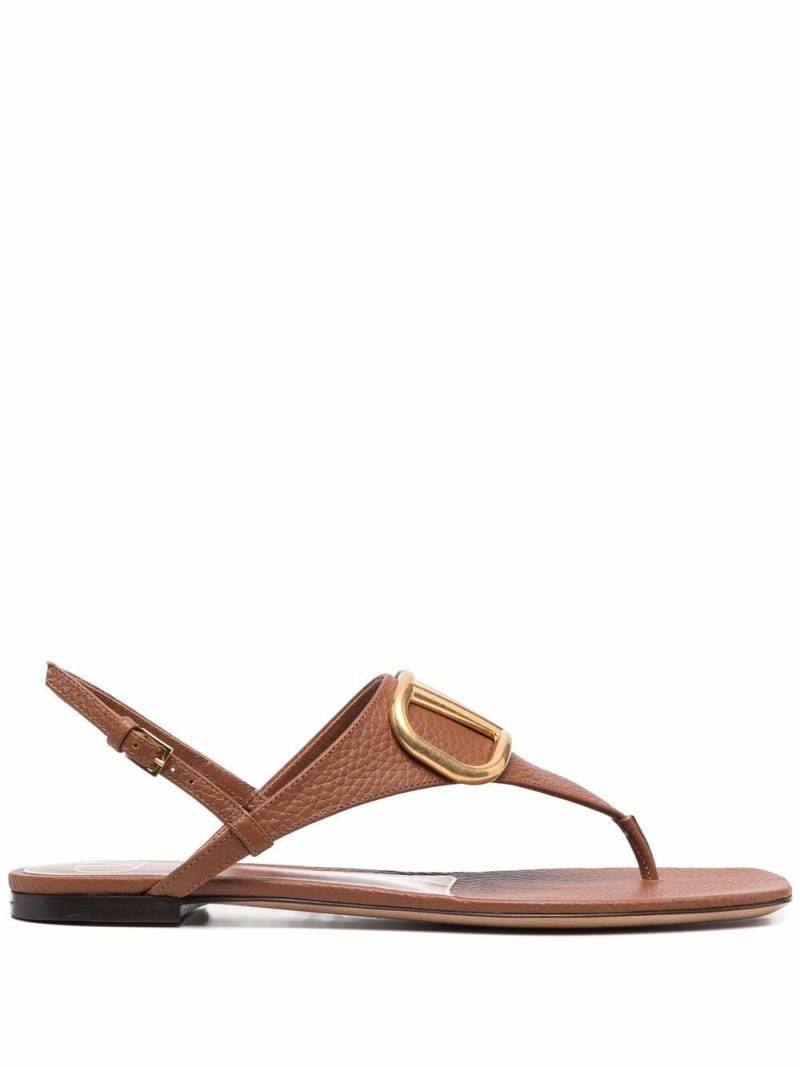 Valentino Garavani VLogo Signature flat sandals - Brown von Valentino Garavani