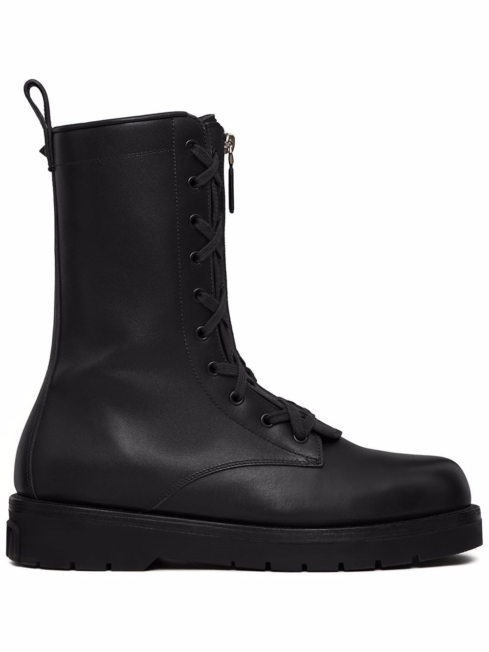 Valentino Garavani XCOMBAT leather boots - Black von Valentino Garavani