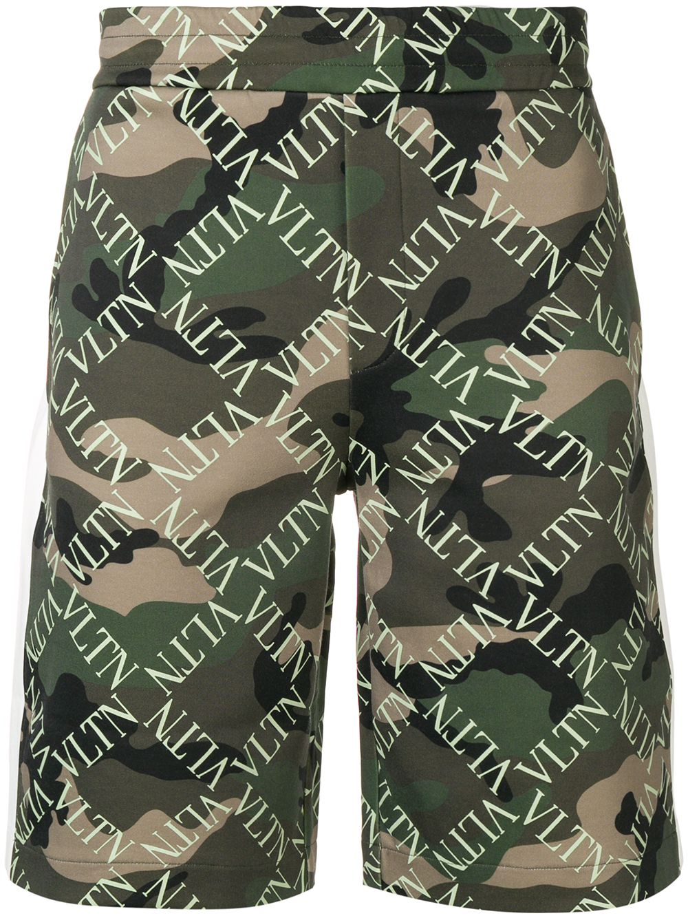 Valentino Garavani camouflage logo track shorts - Green von Valentino Garavani