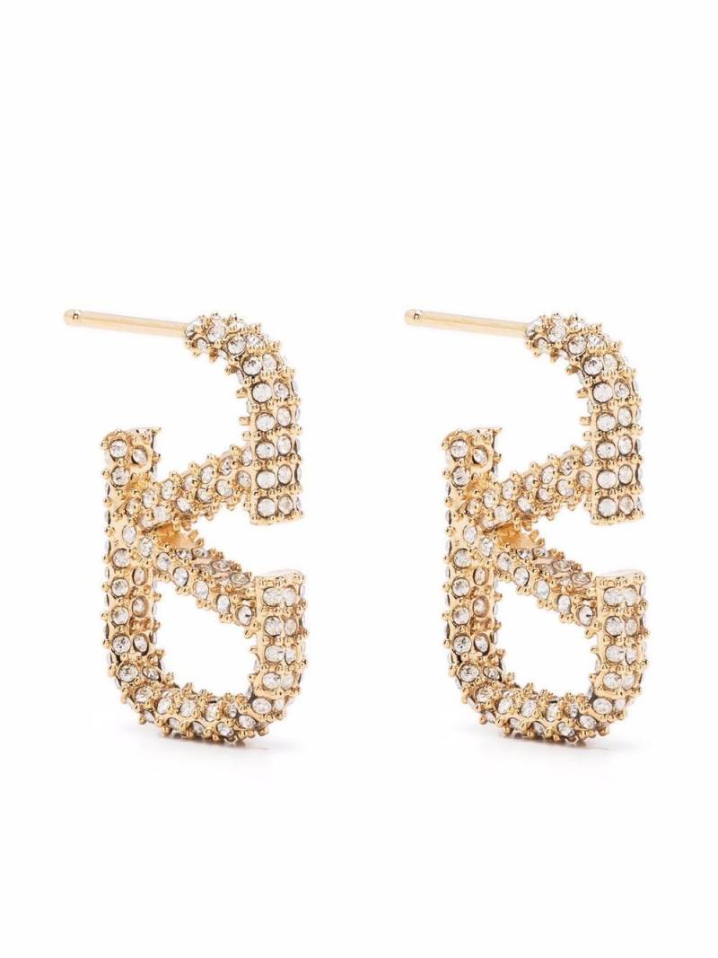 Valentino Garavani VLogo Signature crystal-embellished earrings - Gold von Valentino Garavani