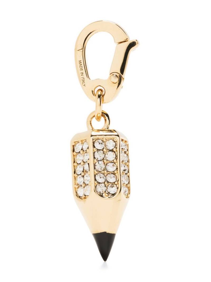 Valentino Garavani crystal-embellished pencil charm - Gold von Valentino Garavani