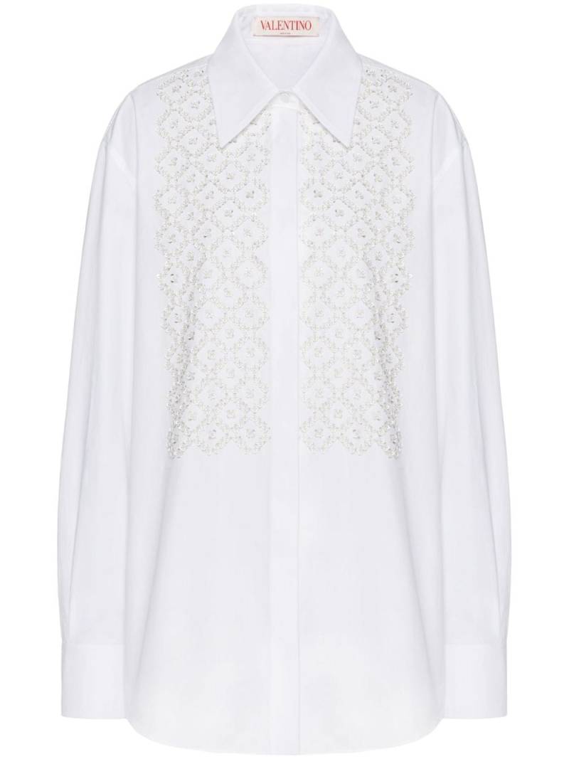 Valentino Garavani embroidered cotton long-sleeve shirt - White von Valentino Garavani